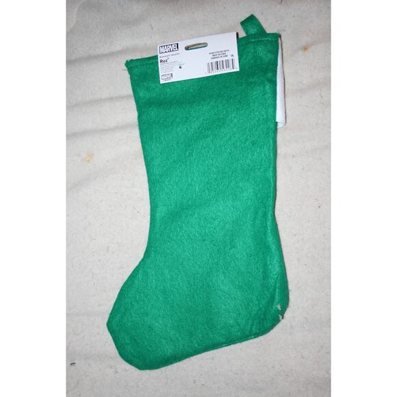 Marvel 4 Avengers Heroes on 16" Green Felt Christmas Stocking by Ruz - Picture 3 of 3